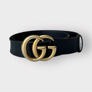 Gucci Belt  GG Brown Leather  Size 95/38 For 8-10 Pants or 32-33 In Men